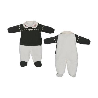 Imagem de Macacão Bebê Menina Inverno Algodão Verde Maria Elisa - Upi Ulli, RN