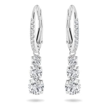 Imagem de Brincos Swarovski argola Stilla Attract, Brancos