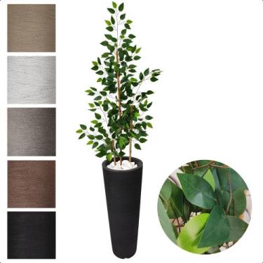 Imagem de Bambu Da Sorte 150cm Planta Artificial Com Vaso Decorativo - Flor de M
