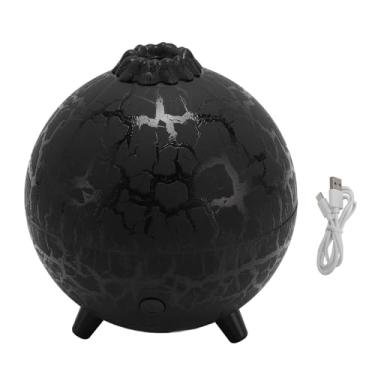 Imagem de Difusor de óleo Essencial de 200ml, Difusor de Chama de Aromaterapia Ultrassônica Com Acabamento Crepitante Com 7 Cores, Umidificador de Ar de Névoa Fria USB Silencioso Com