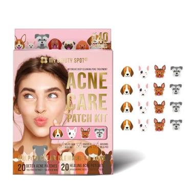 Imagem de My Beauty Spot Lindos adesivos de espinhas em formato de cachorro para rosto 40 peças com ácido salicílico, vitamina A e aloe vera – adesivos de espinhas em formato de cachorro para tratamento de acne
