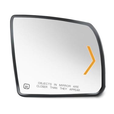 Imagem de SNEMEEY Espelho lateral do passageiro com seta para Toyota Tundra 2007-2020, Toyota Sequoia 2008-2017 Substituição de vidro do espelho retrovisor do lado direito, aquecimento elétrico