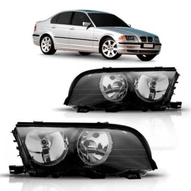 Imagem de Par Farolete Principal Bmw S3 1998 1999 2000 2001 Regulagem Elétrica -