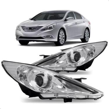 Imagem de Par Farol Sonata 2011 2012 2013 2014 Eletrico Sem Xenon - SP ACESSÓRIO