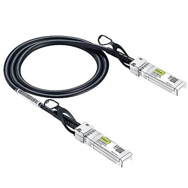 Imagem de 10Gtek Cabo SFP+ DAC Twinax, 10G SFP+ para SFP+ Cabo passivo de conexão direta de cobre para Cisco SFP-H10GB-CU1M, Meraki MA-CBL-TA-1M, Ubiquiti UniF, D-Link, Fortinet, 1 metro (1 m)