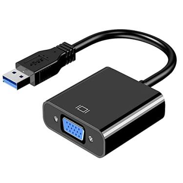 Imagem de Adaptador USB para VGA, conversor de vídeo 1080p multi display para laptop desktop PC para monitor, projetor, TV.