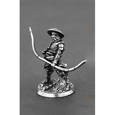 Imagem de CAULYS Alloy Samurai Model, Ancient Mini Warrior Model Toy, Japanese Style Table Games and Chess Decoration Military Manual, DIY Alloy Samurai Doll (O)