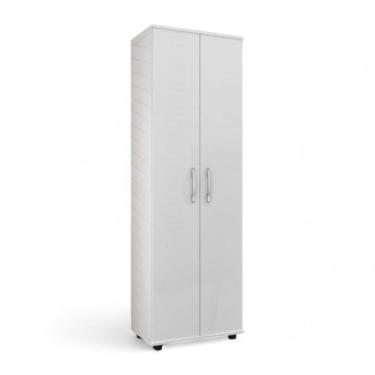 Imagem de Armário Multiuso Com Prateleiras Sofisticado Topázio Branco