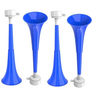 Imagem de Blow Horns Stadium Horn Vuvuzelas Soccer Horn Collapsible Blow Horn Trumpet Horn Noise Maker Loud Sound Handheld Horn Sports Horn Noisemaker (Blue)