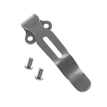 Imagem de Conjunto de mini clipe de bolso de aço inoxidável para transporte profundo - clipe de transporte profundo de 4,16 cm ou 41,7 mm compatível com Bugout 535 e a maioria das facas de bancada - inclui 2