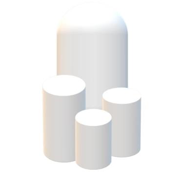 Imagem de TRIO CAPAS MESAS CILINDROS + capa para painel romano 2M X 1M MESMA COR DOIS LADO(BRANCO)