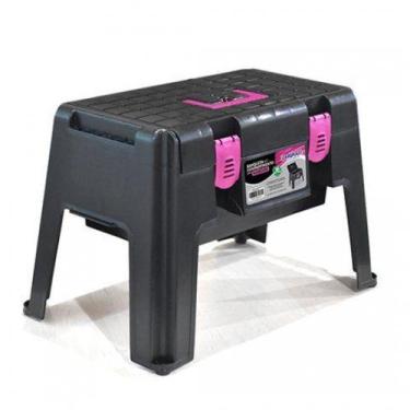 Imagem de Banqueta Maleta Organizadora Para Manicure Multiuso  Travas 25832PM Ar