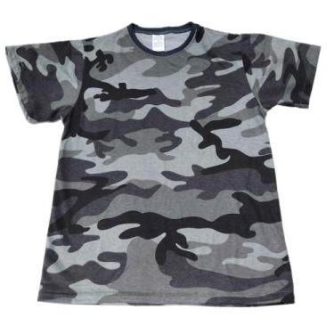 Imagem de Camiseta Infantil Camuflado Militar Para Bebe Criança - LENODI, Cinza 