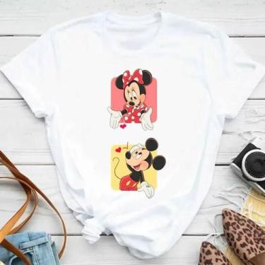 Imagem de Camiseta Kawaii De Mickey, Minnie E Pato Donald Da Disney, Estilo Hara