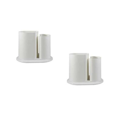 Imagem de Kit 2 Porta Lápis Duo Branco Plástico