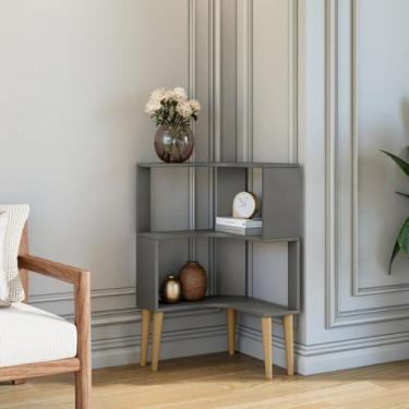 Imagem de Estante Multiuso de Canto 3 Prateleiras Berlim - RV Móveis