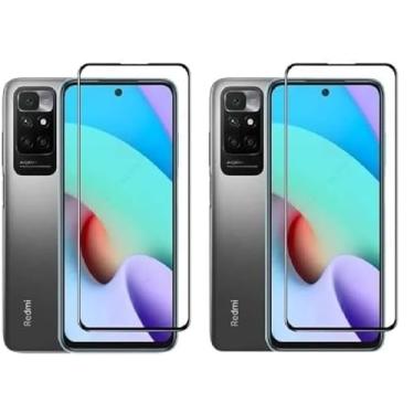 Imagem de kit 02 Películas De Vidro Anti Risco Temperada 3D 9D Para Xiaomi Redmi 10 / Redmi 10 Prime