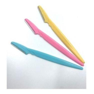 Imagem de Kit 3 Lâmina De Aço Navalhetes Sobrancelha Depilação - oem