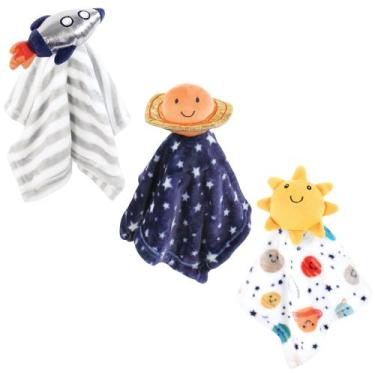 Imagem de Cobertor Hudson Baby Animal Face Security, pacote com 3, 35x35 cm