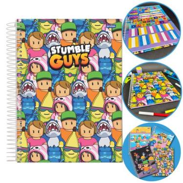Imagem de Caderno Escolar 80 folhas Univ A4 Capa Dura Stumble Guys - Jandaia, Mr