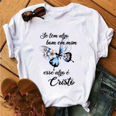 Imagem de Blusa T-shirt Camiseta Feminina Estampada -Borboleta- Várias Estampas 