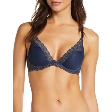 Imagem de Natori Sutiã com decote profundo com penas, Azul-marinho/grafite, 32D