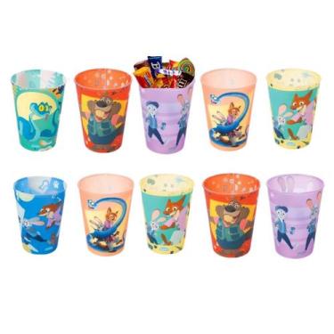 Imagem de Kit Copos Infantil Zootopia 320ml Lembrancinha De Festa Plástico Resis