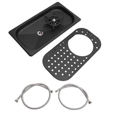 Imagem de Enxaguador, Jarro de Aço Inoxidável 304, Lavador de Vidro, Pia Embutida, Enxágue de Copo de água de Aço Inoxidável de Alta Pressão, Limpeza, Lavagem Com Drenagem, Bandeja de