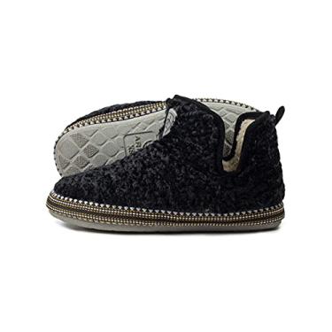 Imagem de ARIAT Pantufas femininas quentes e macias de acrílico, mistura de lã, parte interna e externa, Preto, X-Small
