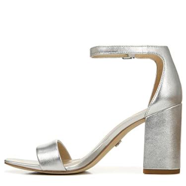 Imagem de Sam Edelman Sandália feminina Daniella Block Heel, Prata macia, 38