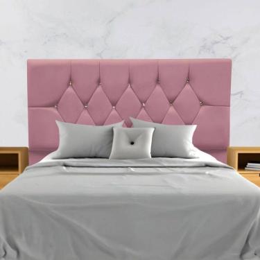 Imagem de Cabeceira De Cama Box King 195 Cm Dante Com Frame Suede Rose