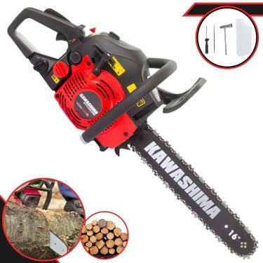 Imagem de Motorsserra Kawashima KCS 420-S À Gasolina 2T 42cc Com Sabre 16 Polegadas Motosserra Profissional Com Sistema Antivibratório e Carcaça de Alumínio