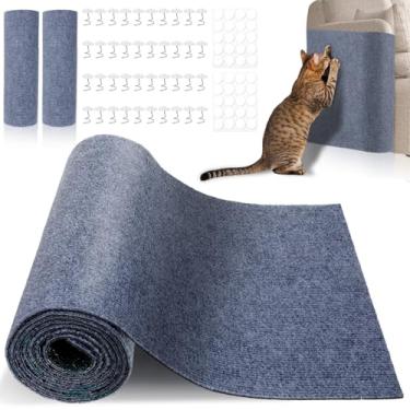 Imagem de COMNIC2pcs Protetor de móveis para gatos, 78,7 x 15,17 cm, tapete para arranhar gatos, protetor de sofá e sofá para gatos, garras autoadesivas, aparável, capa para arranhar gatos, tapete de parede