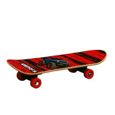 Imagem de Mini Skate Estampado Infantil, Multicolorido, Plástico Madeira Metal, 60x15x10 cm, Suporta até 25kg, Sortido