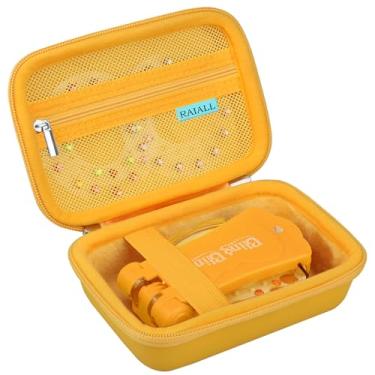 Imagem de RAIALL Capa para impressora de etiquetas Phomemo D30/D35, bolsa de transporte portátil mini bluetooth térmica para adesivos, organizador rígido de armazenamento para etiquetas de impressora e cabo USB