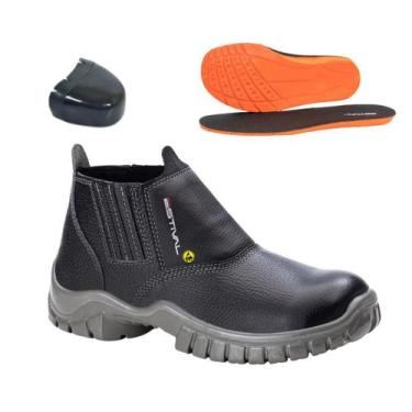 Imagem de Botina de Segurança em Couro Preto Estival WO10013S1PT Bico Composite 