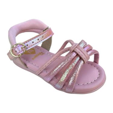 Imagem de Sandália Menina Molekinha Rosa Holográfico 2114.270