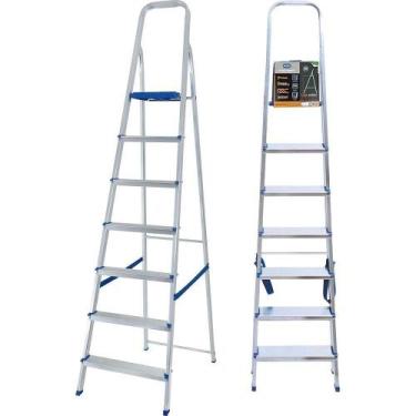 Imagem de Escada de Alumínio Mor, 7 Degraus - 5105
