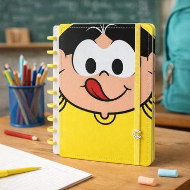 Imagem de caderno inteligente magali turma monica caderno discos removiveis univ