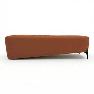 Imagem de Puff Recamier Decorativo Orgânico Lavie 140cm Premium Bouclê Terracota - Abmaza