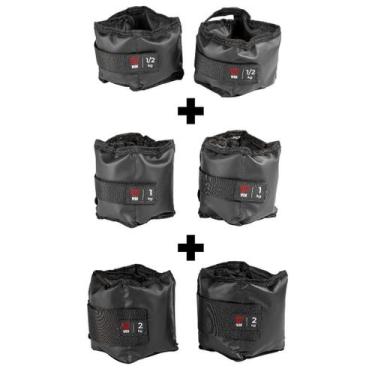 Imagem de Kit Caneleiras de Peso Básicas 0,5kg + 1kg + 2kg Rosa - Cimasa