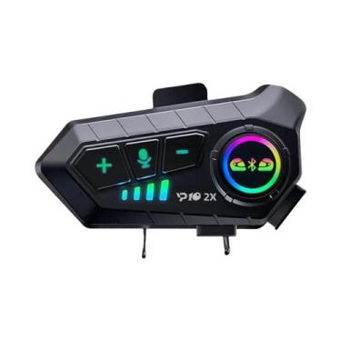 Imagem de Intercomunicador Bluetooth Para Motocicleta, Headset À Prova d'Água 30
