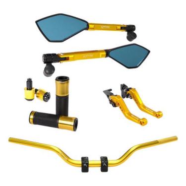 Imagem de Manete Manopla Retrovisor Peso Guidão CG titan fan start cargo freio a