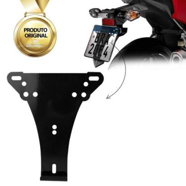 Imagem de Apoio de Placa de Motocicletas Anti Quebra Anti Vibração Preto - AferM