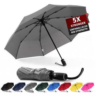 Imagem de Guarda-chuva de viagem Anntrue Windproof Auto Open Close Grey