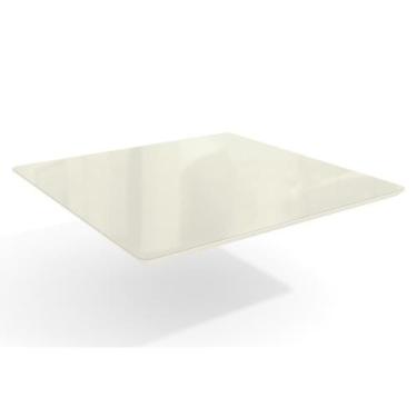 Imagem de Tampo Mesa Sala de Jantar Madeirado c/Vidro TA28 105x105cm Freijó/Off 