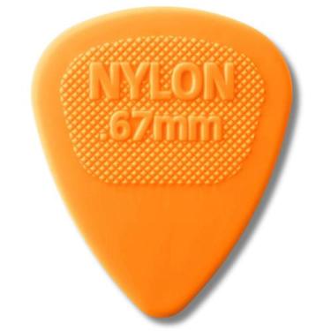 Imagem de Palheta Dunlop Nylon Midi 0.67mm Laranja 443R67 Violão Banjo