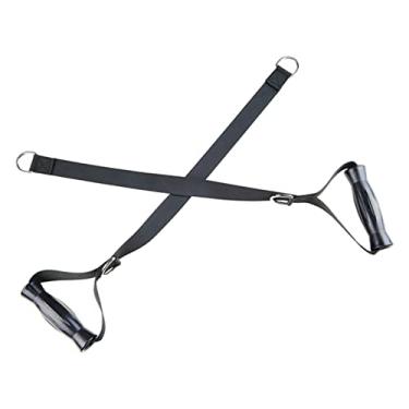 Imagem de Newmind 1 par de corda de tríceps fitness alça resistente antiderrapante para puxar para baixo acessório de cabo, máquina de ginástica em casa, treinamento de força