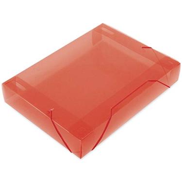 Imagem de Polibras Soft Pasta Aba com Elástico, Vermelho, 245 x 55 x 335 mm, 10 Unidades