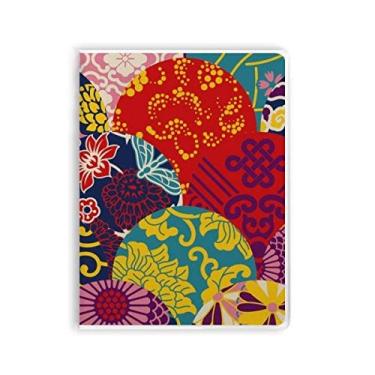 Imagem de Caderno de flores com estampa de nó chinês, estilo japonês, capa macia